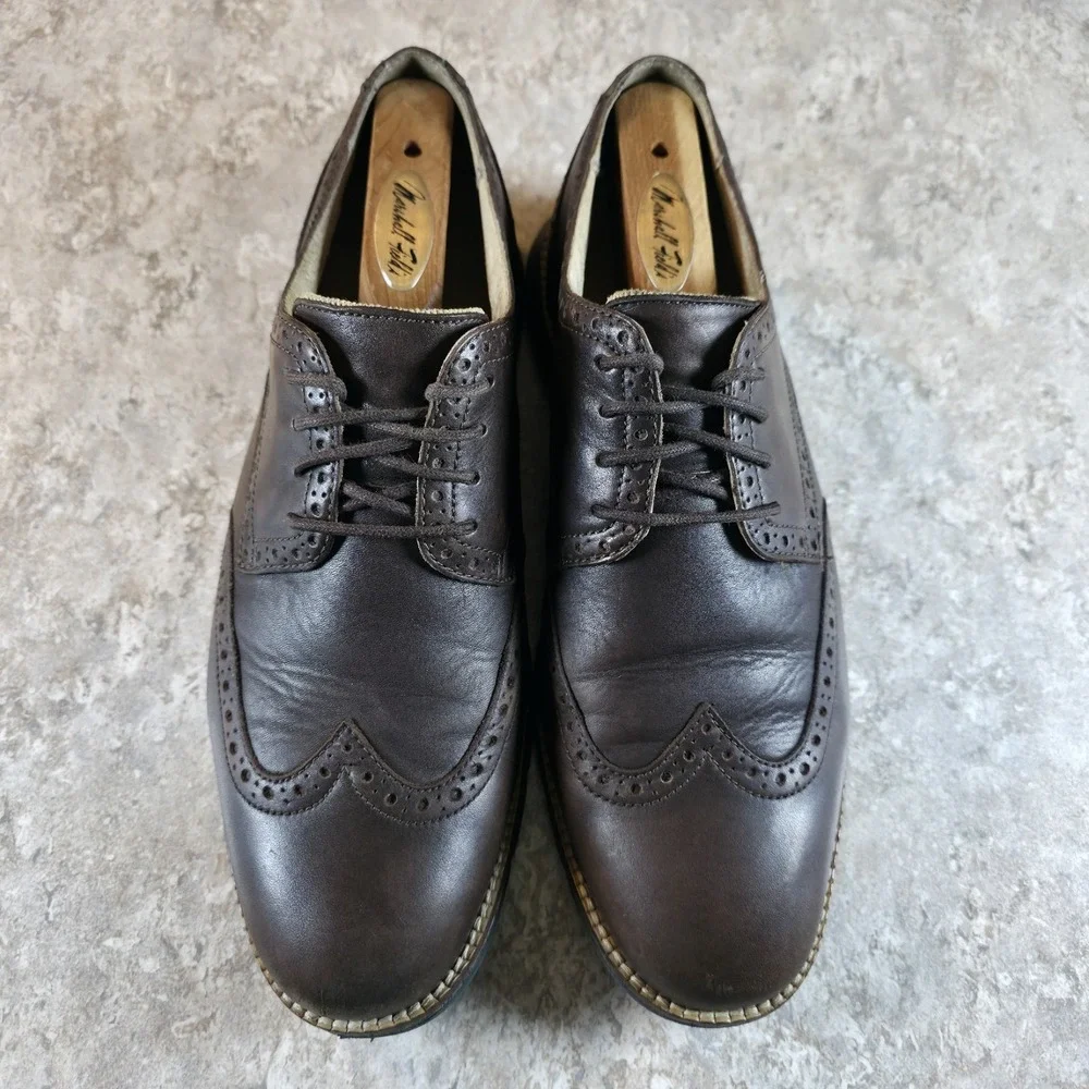 Cole Haan Grandsprint II Shoes Mens 9.5 M Brown Leather Wingtip‎ Grand OS C12697